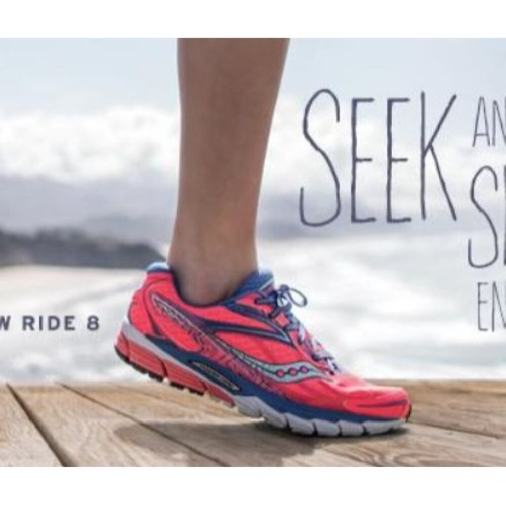 Saucony Womens Ride Running Shoes Size 9 Neon Lace Up Activewear Outdoors